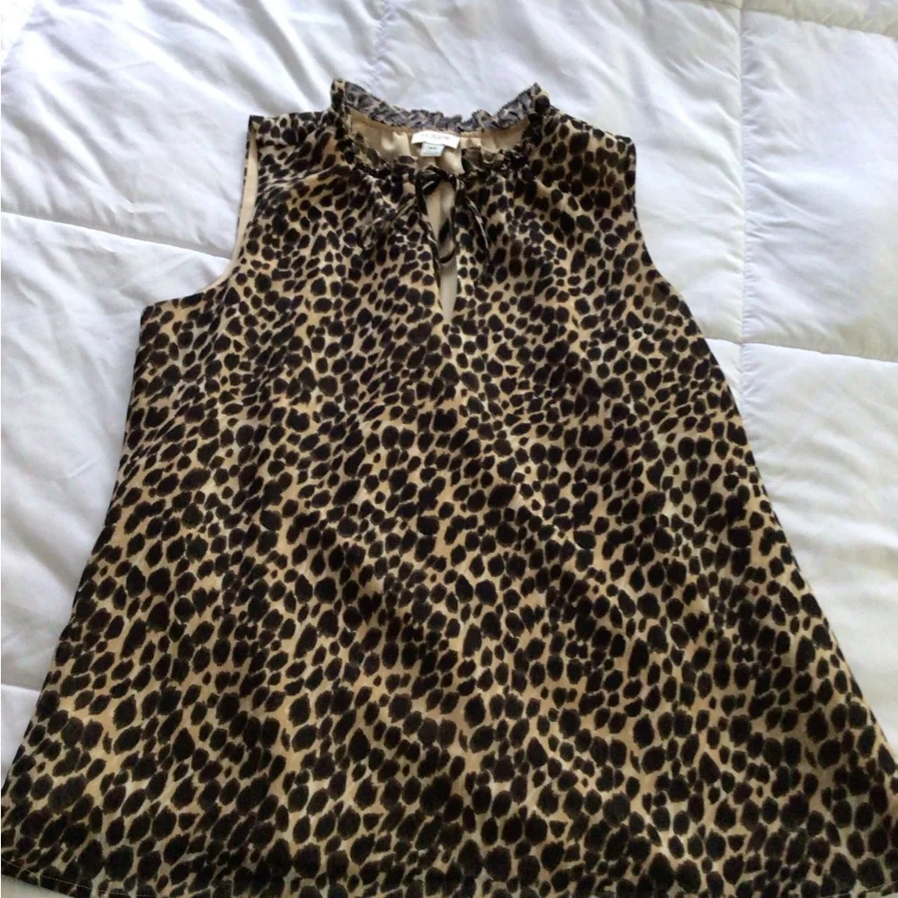 J.Crew leopard blouse size x small